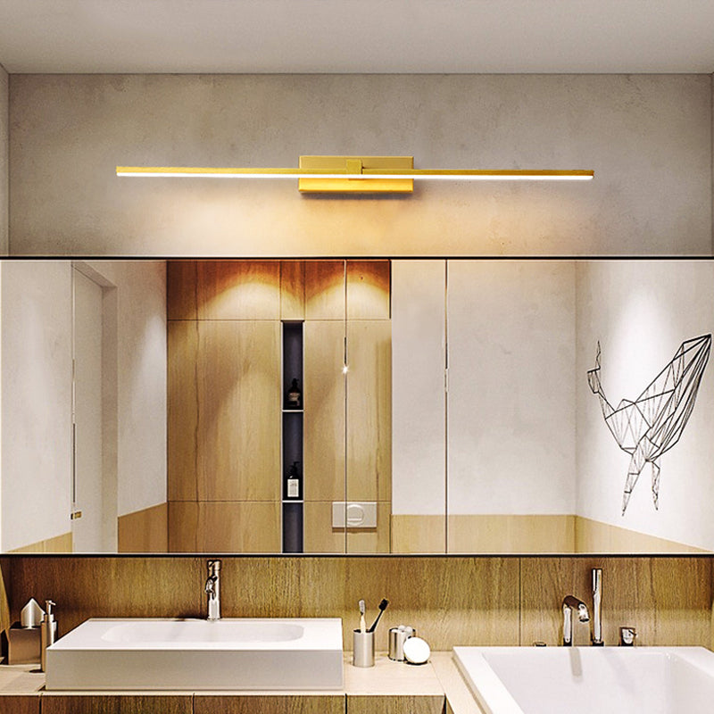 Luces de pared de tocador lineal Simplicidad posmoderna Disparo de pared acrílico para baño