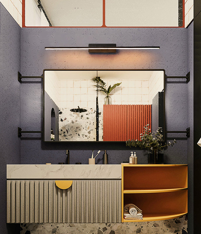 Luces de pared de tocador lineal Simplicidad posmoderna Disparo de pared acrílico para baño