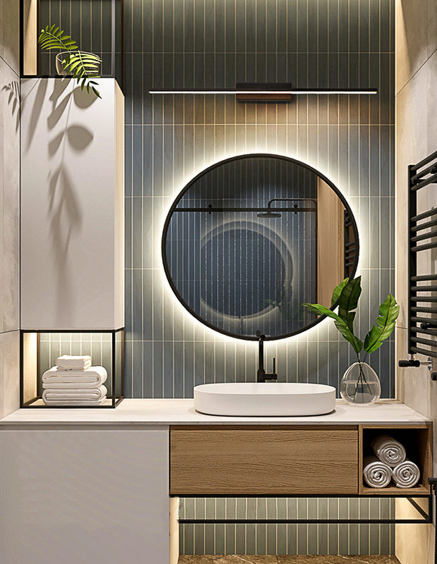 Luces de pared de tocador lineal Simplicidad posmoderna Disparo de pared acrílico para baño