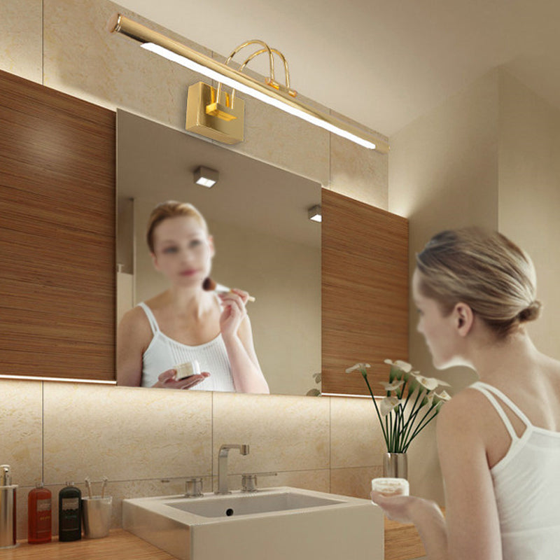 Luces de pared de tocador lineal Simplicidad posmoderna Disparo de pared acrílico para baño