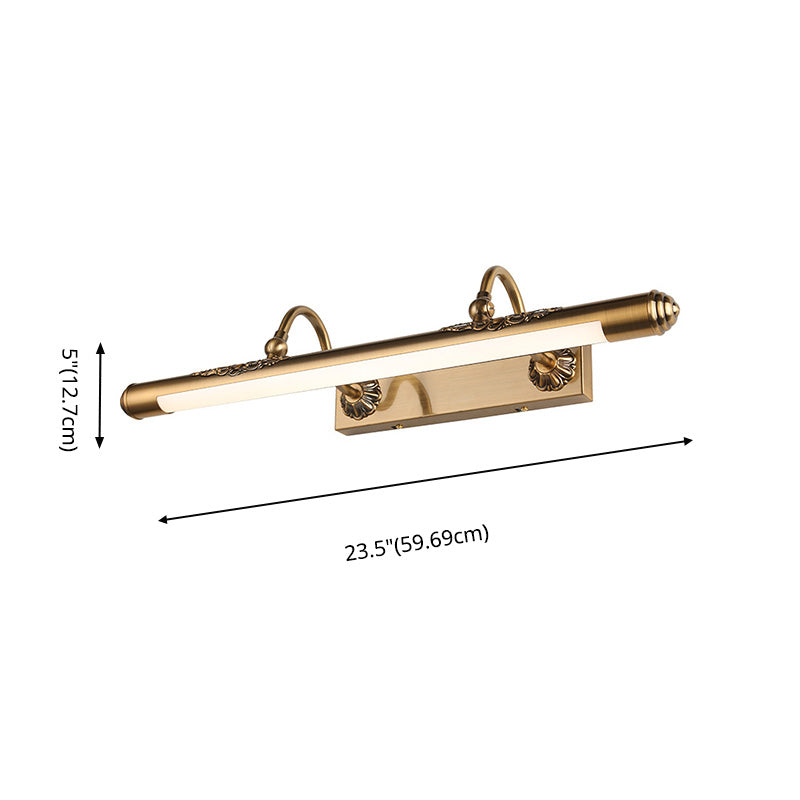 Vanité linéaire Lumières murales vintage Simplicité Applexion murale acrylique avec bois pour salle de bain