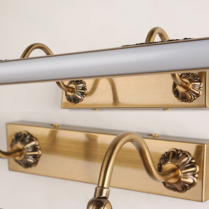 Vanité linéaire Lumières murales vintage Simplicité Applexion murale acrylique avec bois pour salle de bain