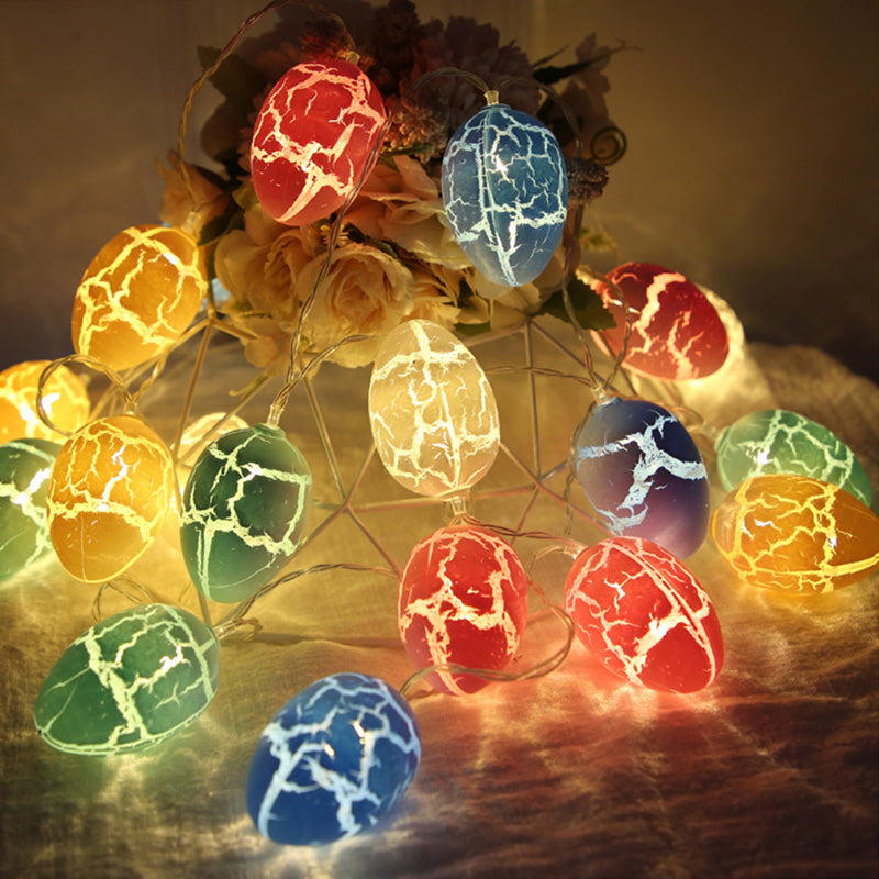 Macaron Egg Shaped String Light Plastic Bedroom LED Light Strip in Multicolored