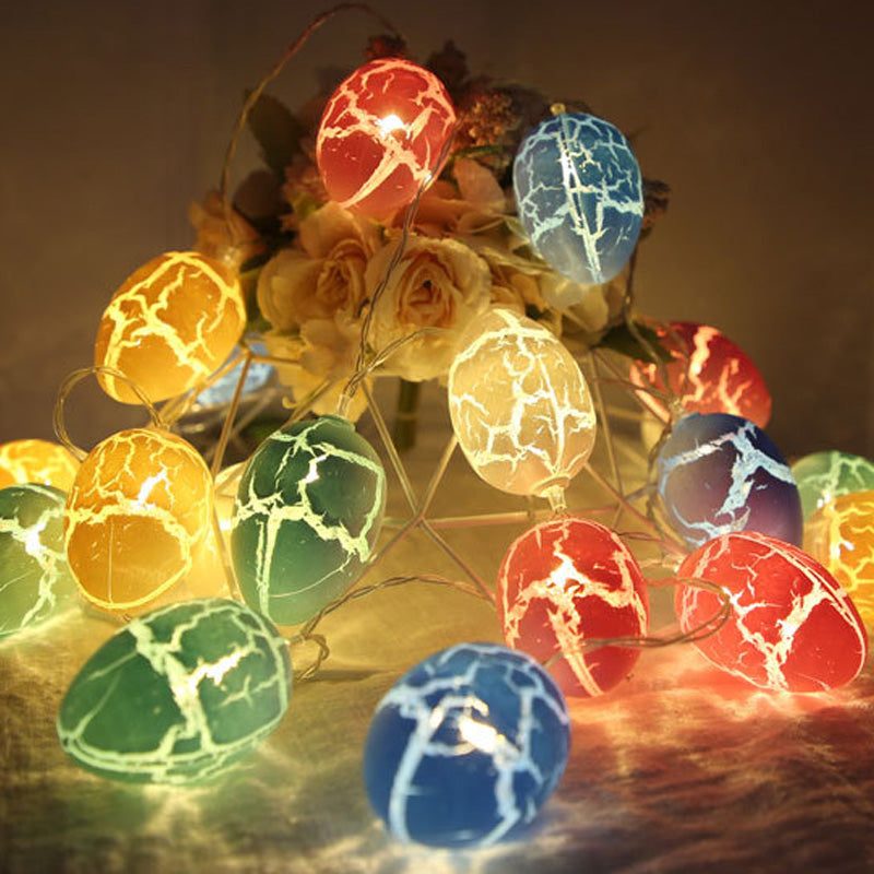 Macaron Egg Shaped String Light Plastic Bedroom LED Light Strip in Multicolored