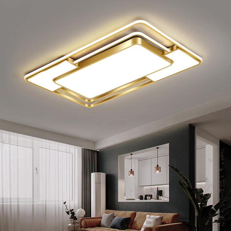 Luminaire de plafond encastré moderne en acrylique, luminaire LED pour salon