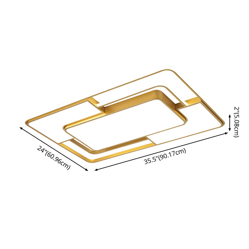 Luminaire de plafond encastré moderne en acrylique, luminaire LED pour salon