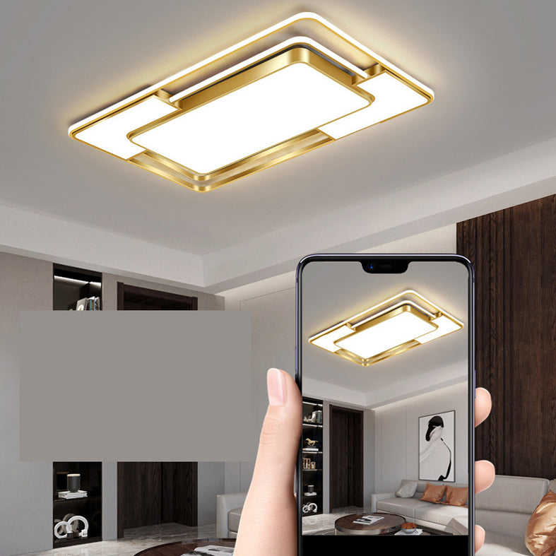 Luminaire de plafond encastré moderne en acrylique, luminaire LED pour salon