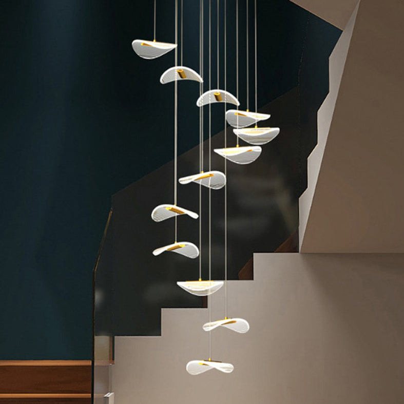 Stairs Pendant Light Fixture Acrylic Nordic Style Multiple Hanging Light