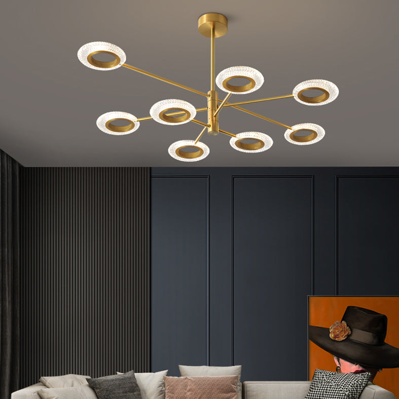 Metal Pendant Light Fixture Postmodern Chandelier Lighting for Living Room Dinning Room
