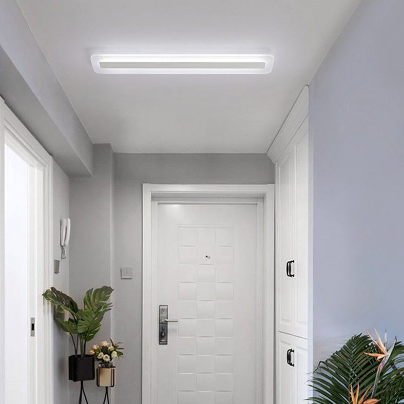 Linear LED Flush Mount Light Fixture with Acrylic Shade for Hallway Porch