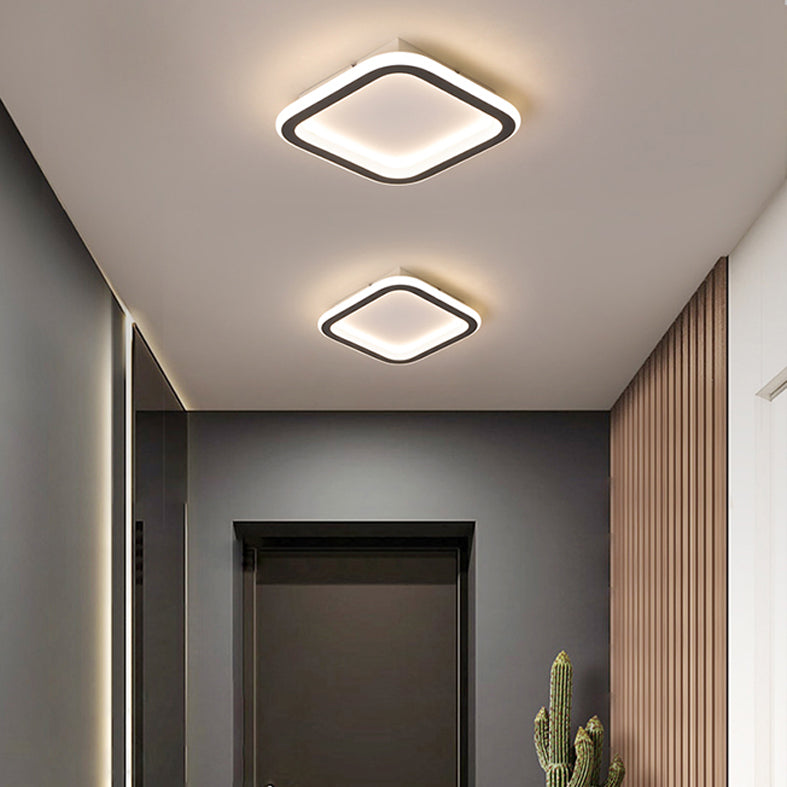 Geometric LED Close to Ceiling Fixtures with Acrylic Shade for Bedroom
