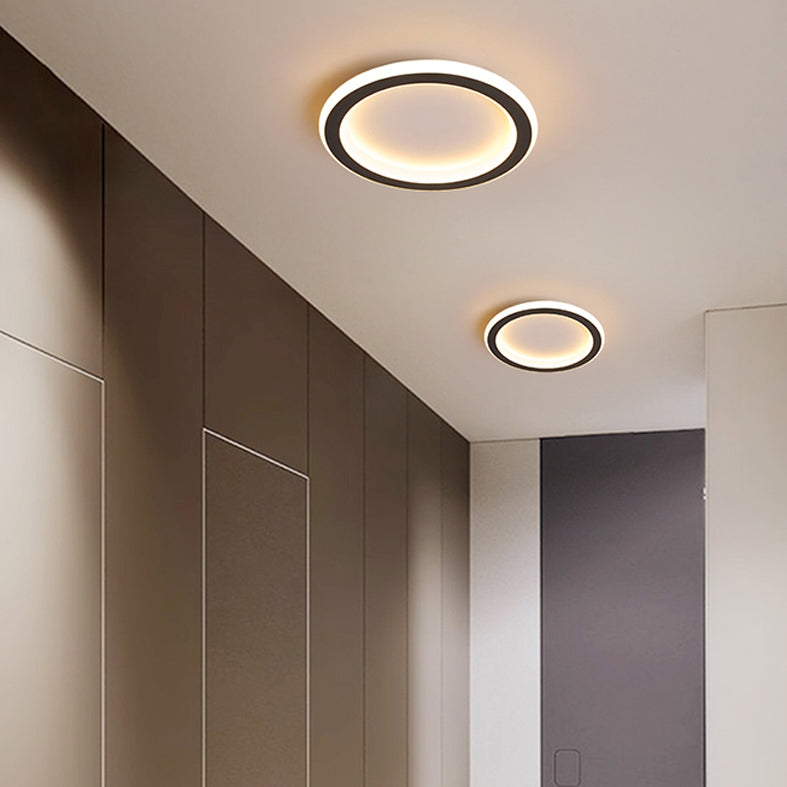 Geometric LED Close to Ceiling Fixtures with Acrylic Shade for Bedroom