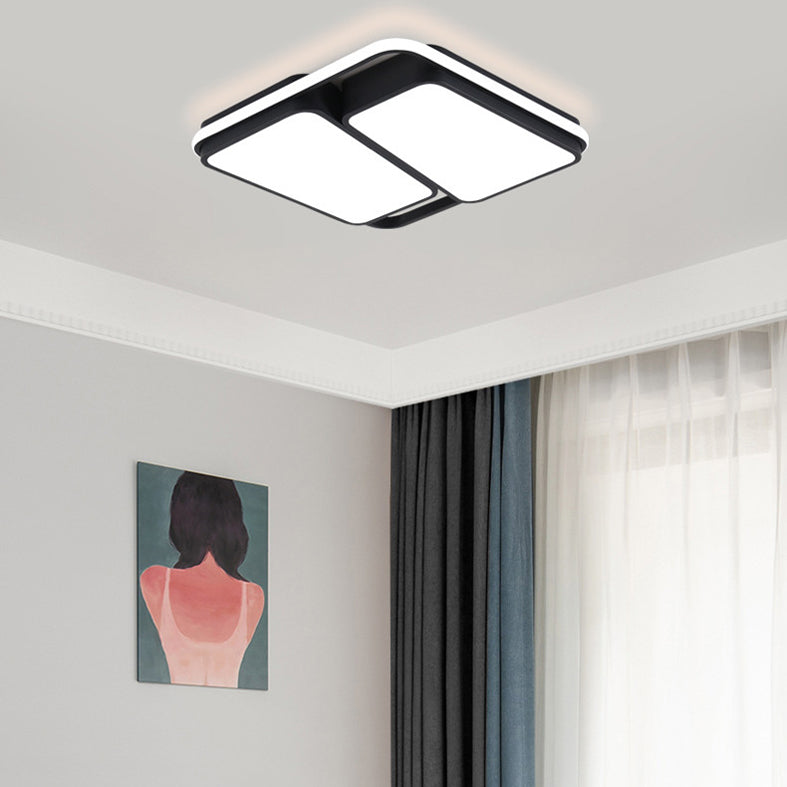 Modern Acrilico Flush Montaggio Lampada a LED Lotto LED Montaggio Soffitto Light Fixtures in Nero