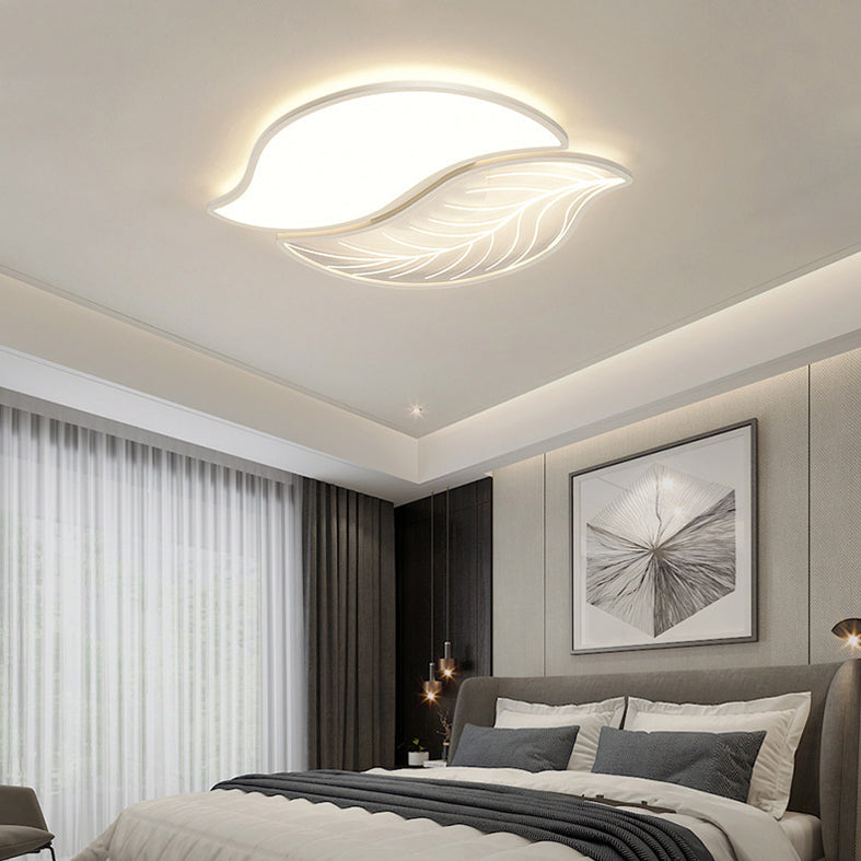 Lámpara empotrada moderna de acrílico con forma de hoja, iluminación empotrada LED para sala de estar