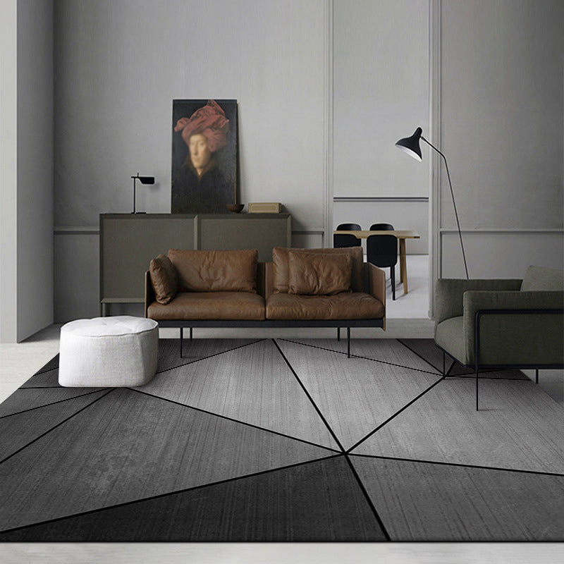 Classic Geometric Indoor Rug Modern Indoor Rug Stain Resistant Polyester Carpet for Living Room