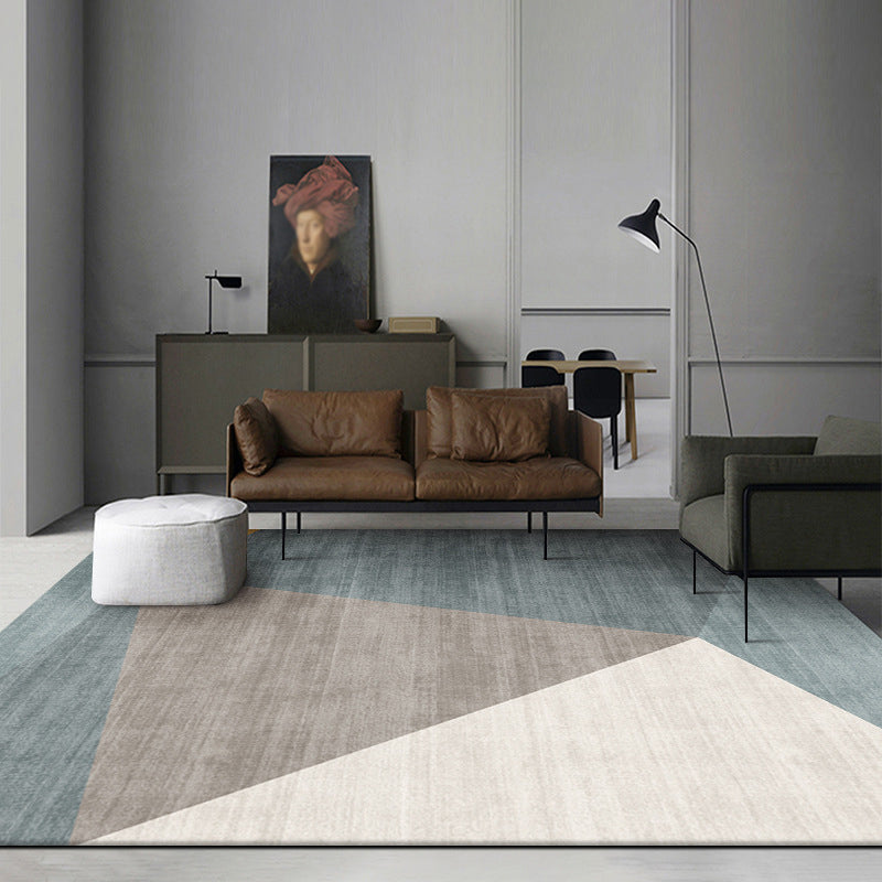 Classic Geometric Indoor Rug Modern Indoor Rug Stain Resistant Polyester Carpet for Living Room