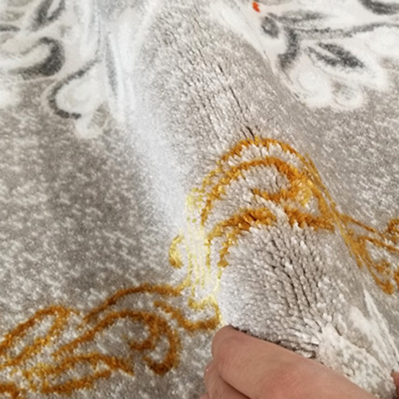 Rapis bleu traditionnel Rapier antique Rapier polyester Tapis résistant aux taches pour la décoration intérieure