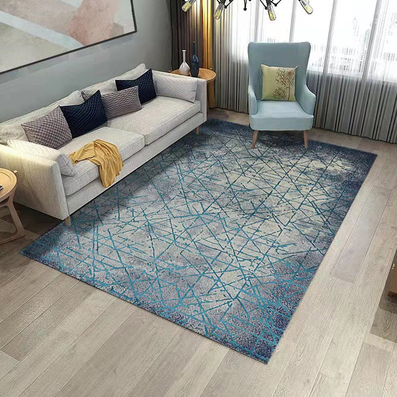 Antique Geometry Print Carpet Polyester Area Rug Stain Resistant Indoor Carpet for Living Room