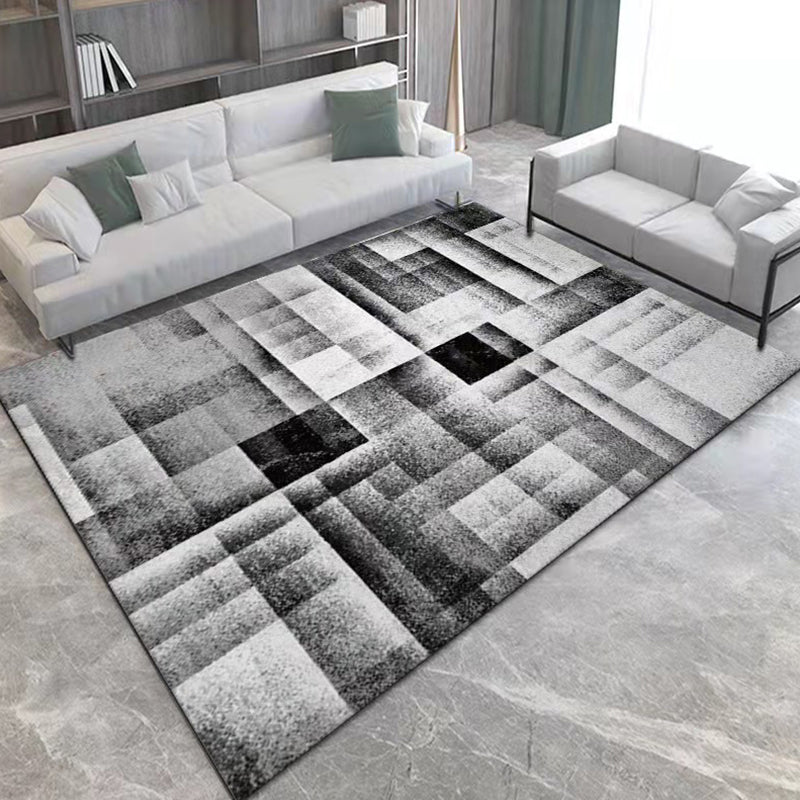 Antique Geometry Print Carpet Polyester Area Rug Stain Resistant Indoor Carpet for Living Room