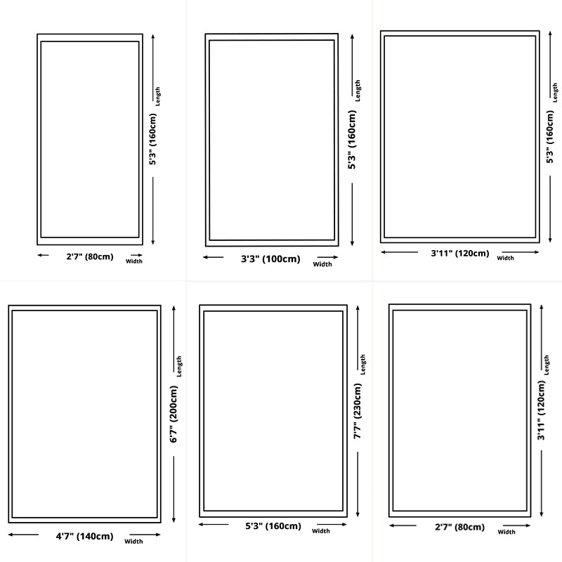 Bohemian Minimalist Tribal Print Rug Polyester Carpet Stain Resistant Indoor Rug for Living Room