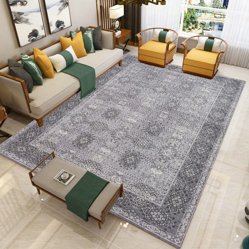 Vintage Medaillon Print Teppich Antiquen Polyester Teppichfleckfest -Widerstandsbereich Teppich für Wohnkultur