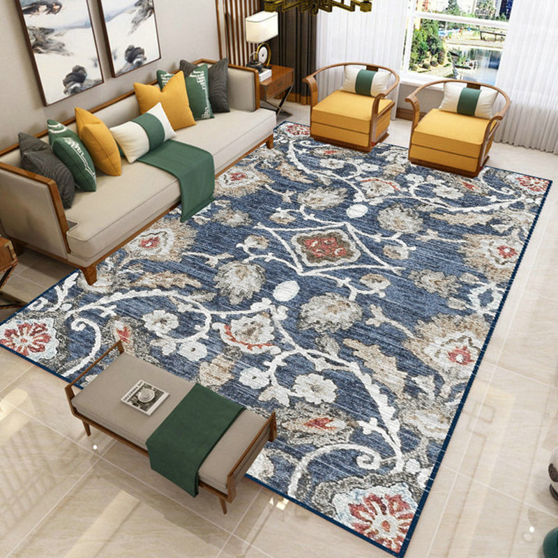 Vintage Medaillon Print Teppich Antiquen Polyester Teppichfleckfest -Widerstandsbereich Teppich für Wohnkultur