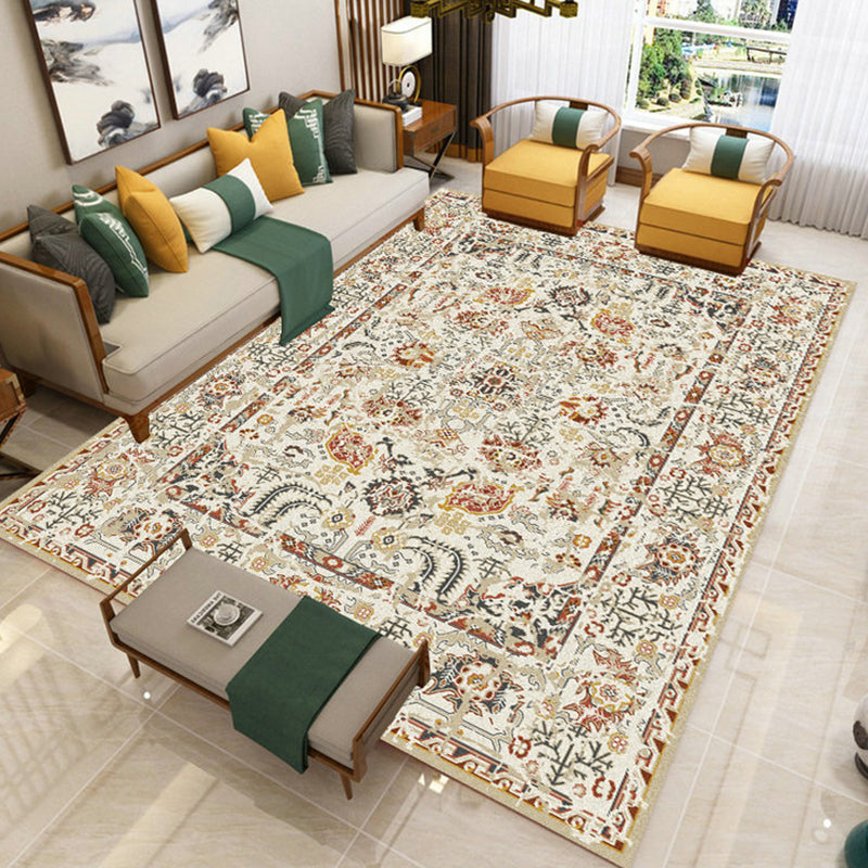 Vintage Medaillon Print Teppich Antiquen Polyester Teppichfleckfest -Widerstandsbereich Teppich für Wohnkultur