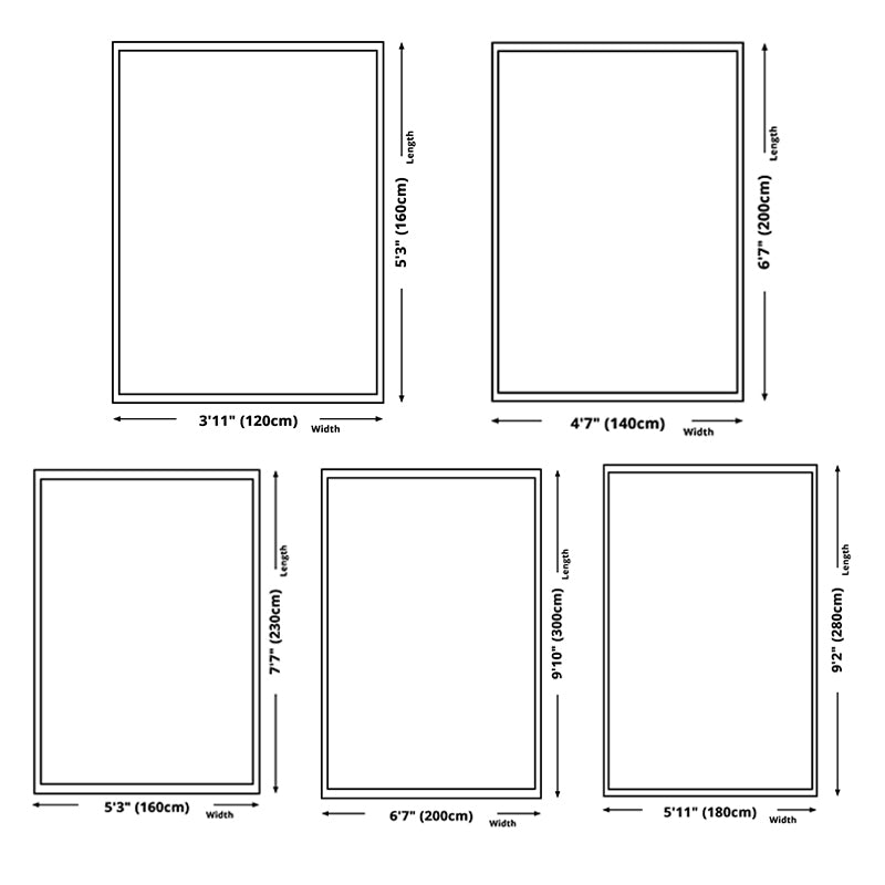 Simple Geometry Pattern Rug Polyester Carpet Non-Slip Backing Indoor Carpet for Home Decoration