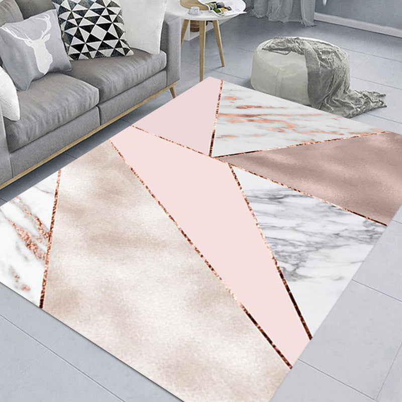 Modern Graphic Pattern Rug Polyester Carpet Pet Friendly Indoor Carpet for Home Decoration