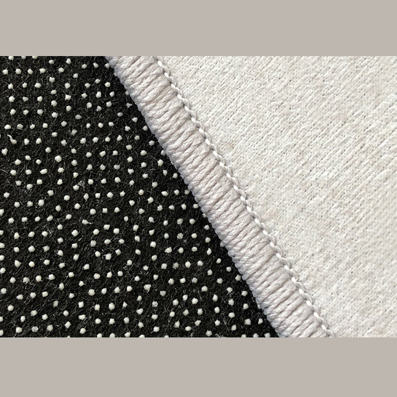 Grey Living Room Area Rug Geometric Print Polyester Area Carpet Non-Slip Backing Rug for Home Decor