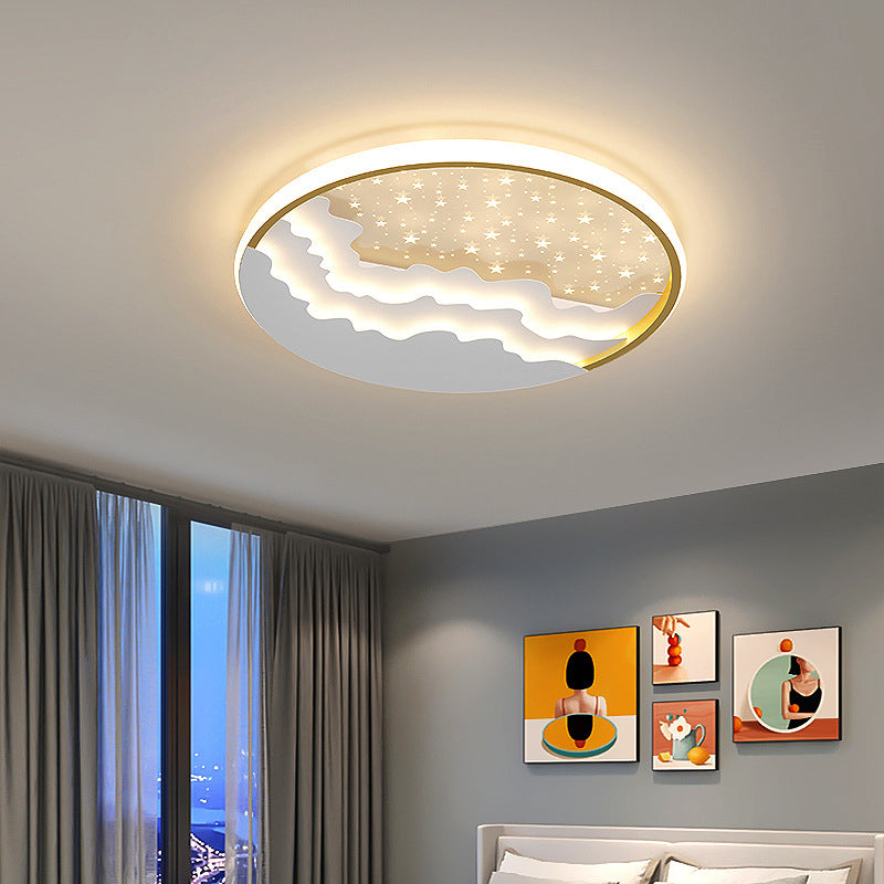 Lumière simple menée ronde en métal de style moderne d'appareils d'éclairage de plafond de bâti affleurant