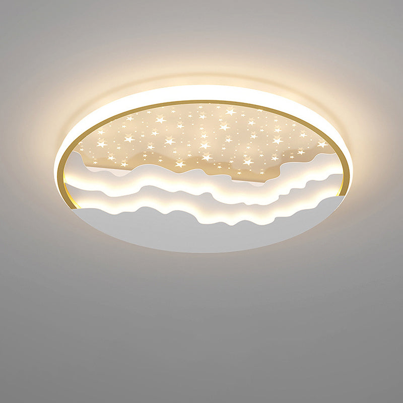 Lumière simple menée ronde en métal de style moderne d'appareils d'éclairage de plafond de bâti affleurant