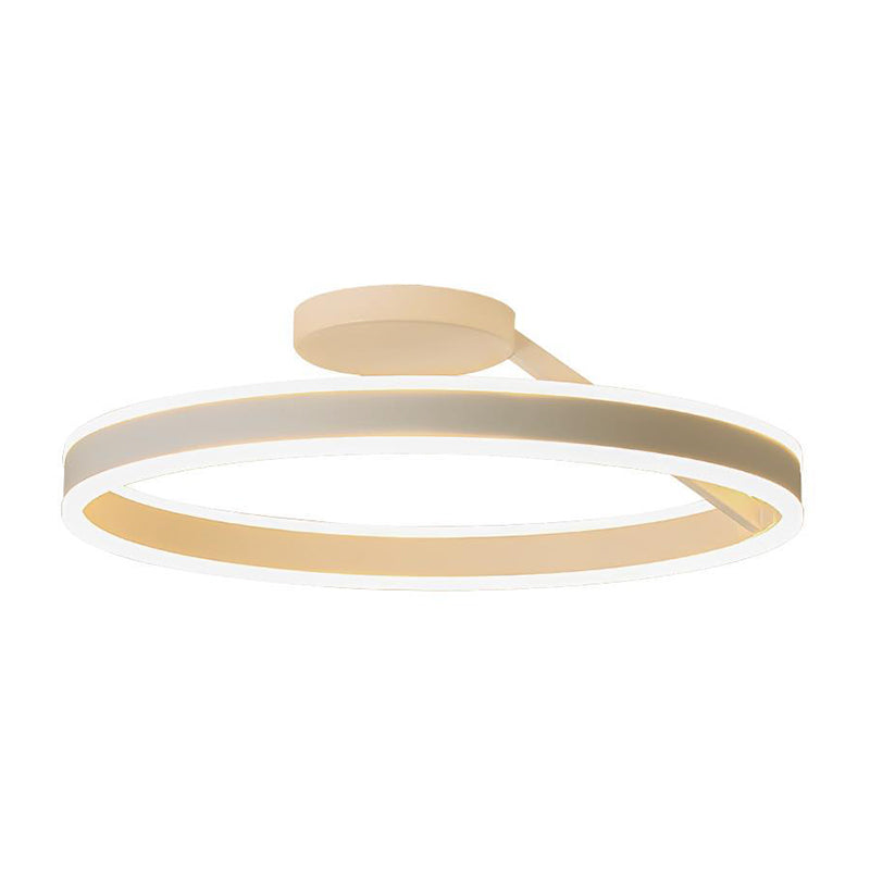 Luz empotrada LED de metal 1 luz de montaje semi empotrado de anillo de estilo moderno
