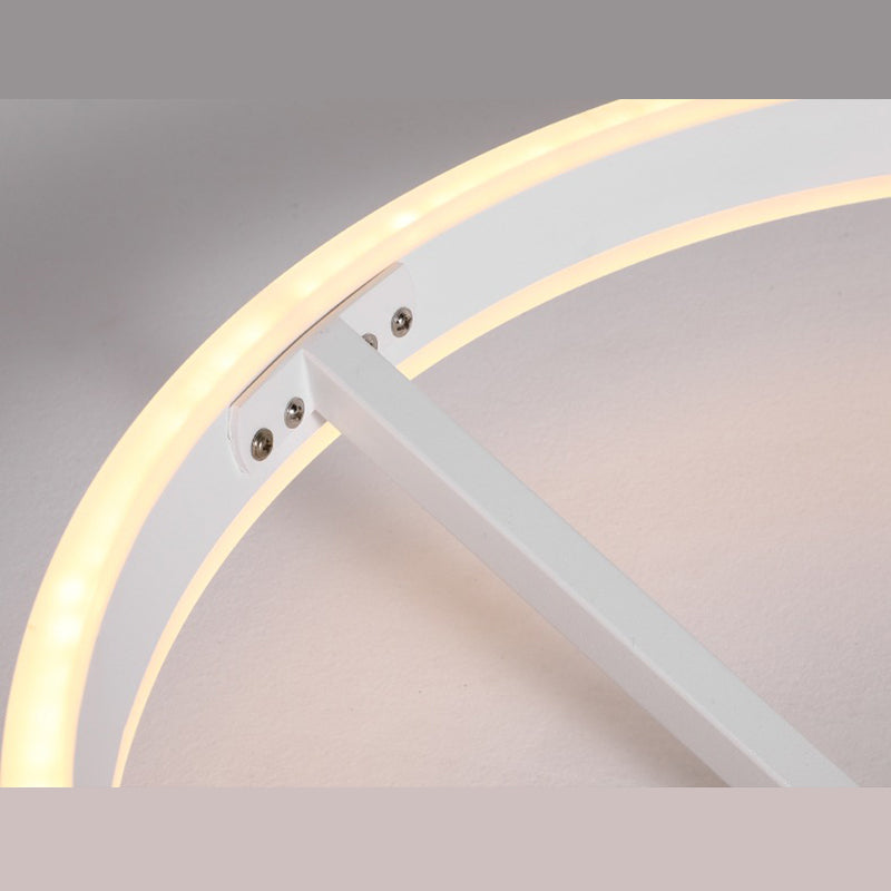 Luz empotrada LED de metal 1 luz de montaje semi empotrado de anillo de estilo moderno