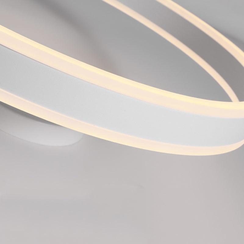 Luz empotrada LED de metal 1 luz de montaje semi empotrado de anillo de estilo moderno