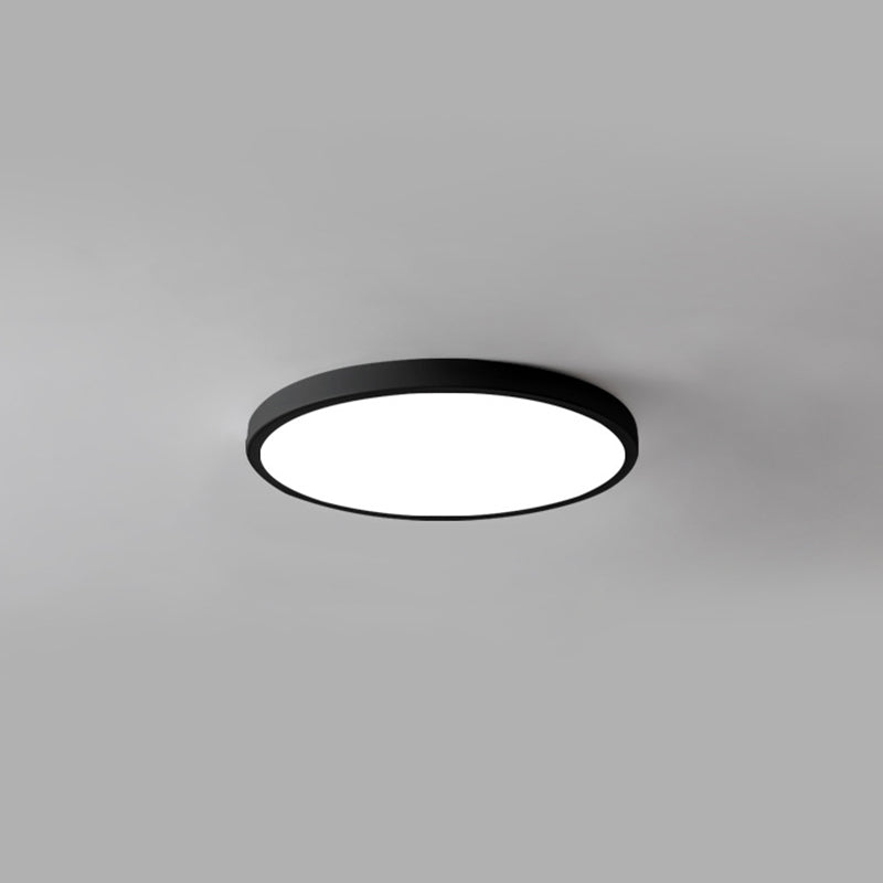 Plafonnier rond à 1 lumière en plastique de style moderne