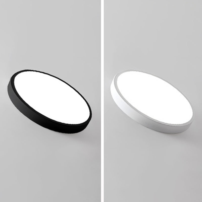 Plafonnier rond à 1 lumière en plastique de style moderne