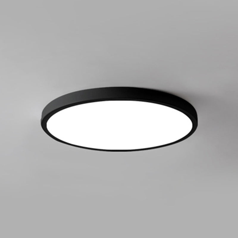 Plafonnier rond à 1 lumière en plastique de style moderne