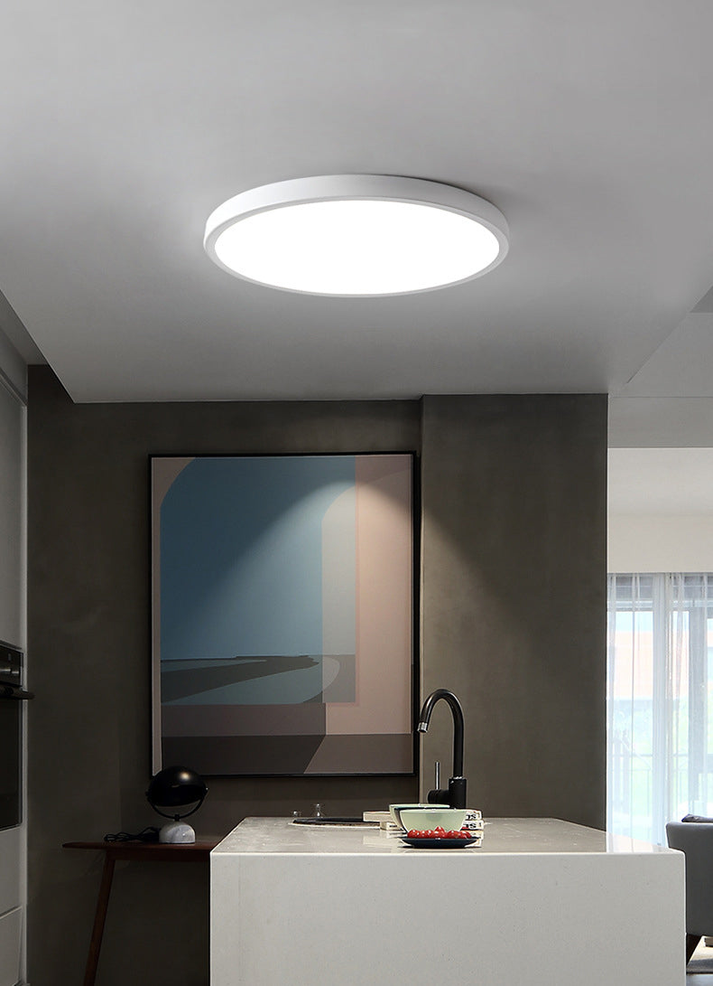 Plafonnier rond à 1 lumière en plastique de style moderne