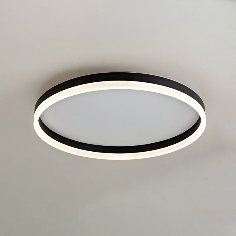 Plafonnier encastré rond en aluminium style moderne lampe simple encastrée