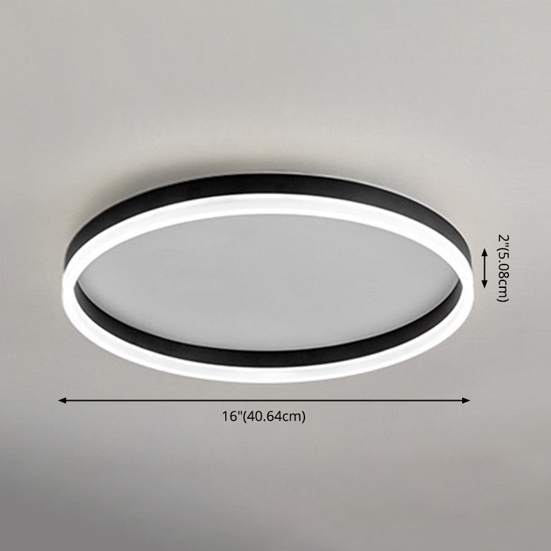 Plafonnier encastré rond en aluminium style moderne lampe simple encastrée