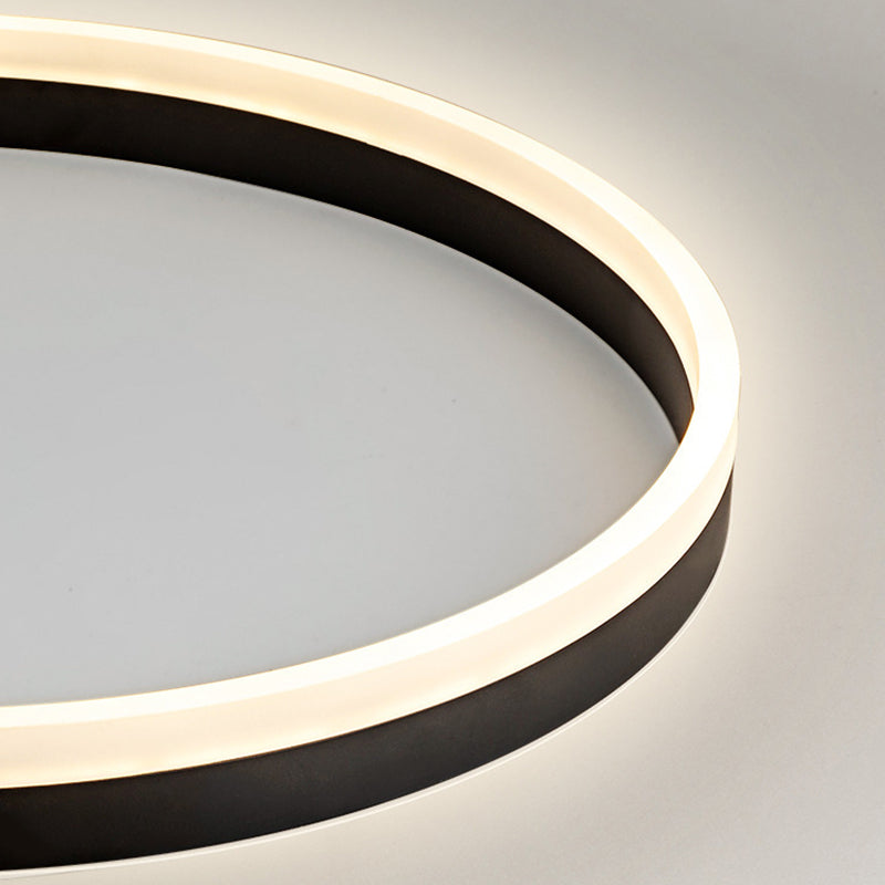 Plafonnier encastré rond en aluminium style moderne lampe simple encastrée