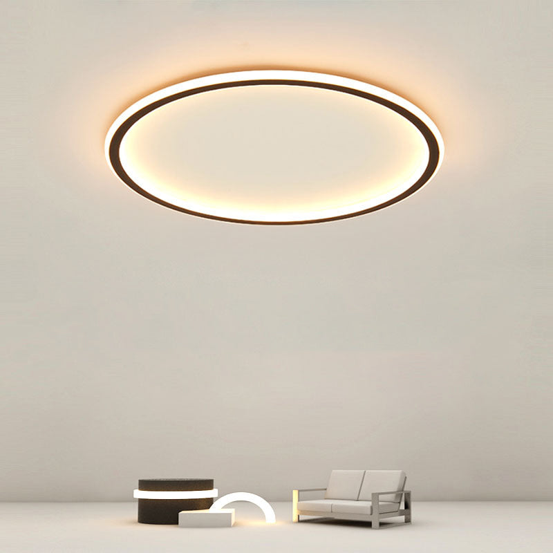 Aluminium Flush Flush Mount Ceiling Lighting Fixture Modern Black Flush Mount Lamp