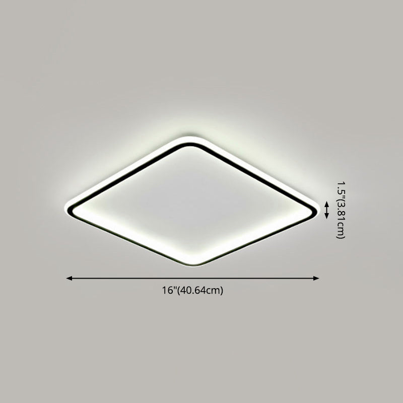 Aluminium Flush Flush Mount Ceiling Lighting Fixture Modern Black Flush Mount Lamp