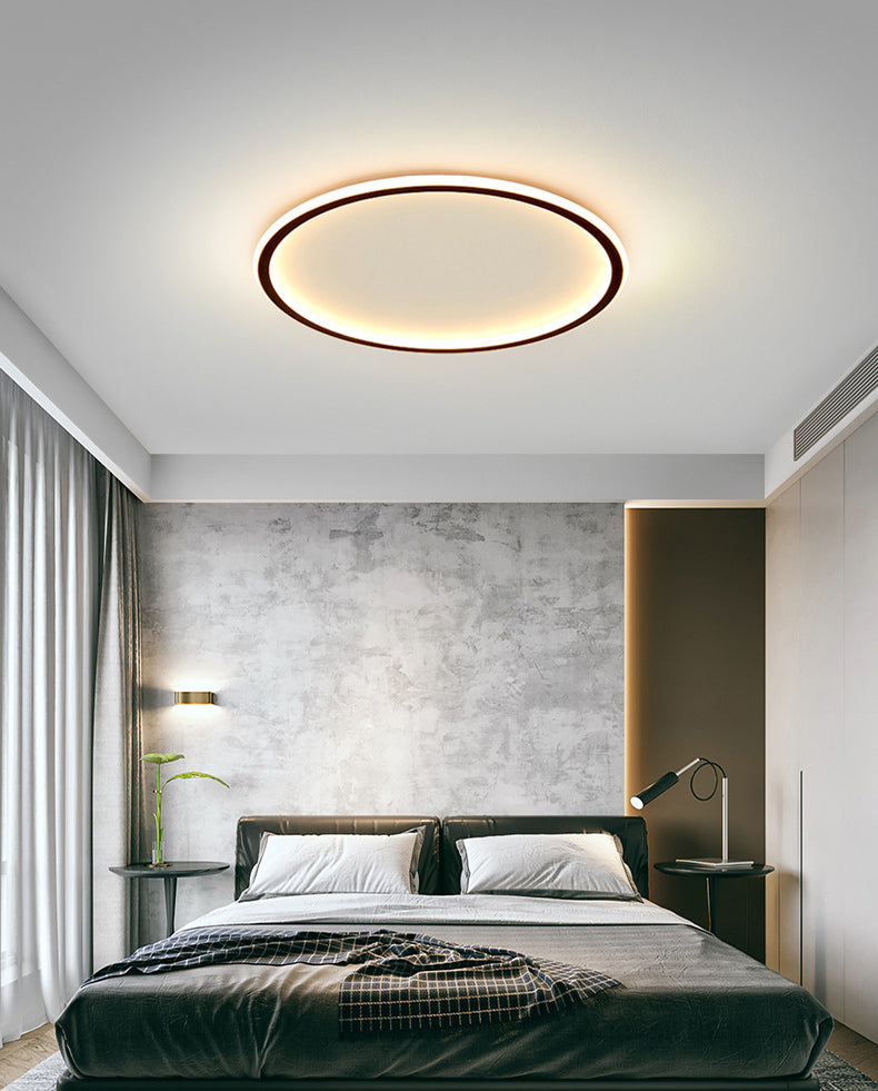 Aluminium Flush Flush Mount Ceiling Lighting Fixture Modern Black Flush Mount Lamp