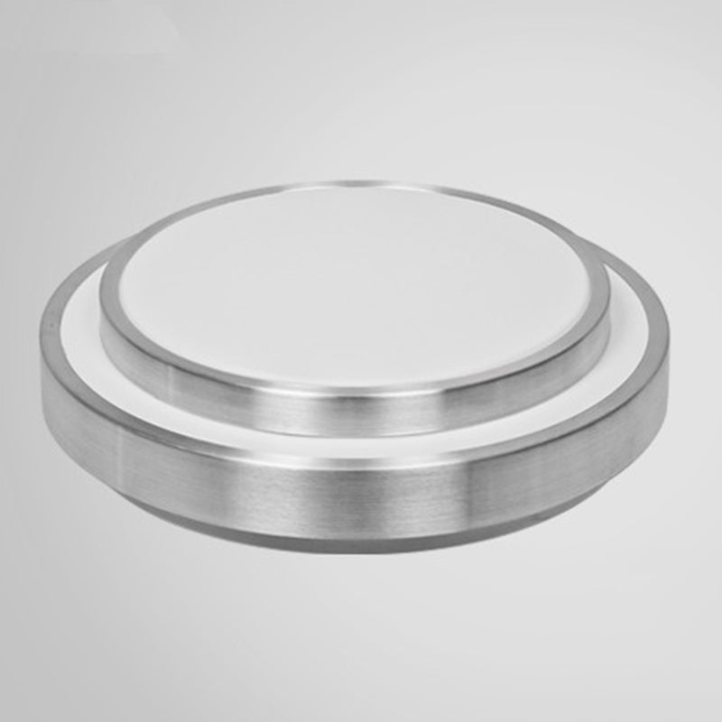 Luces de techo de montaje en superficie LED circulares de estilo moderno Luz de techo empotrada de aluminio en plata
