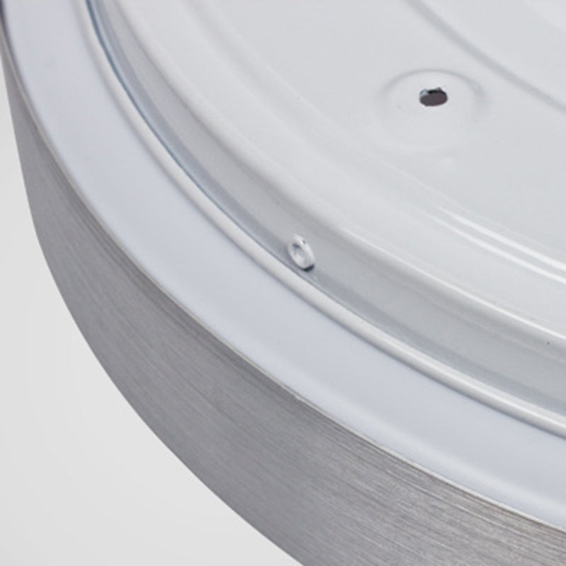 Luces de techo de montaje en superficie LED circulares de estilo moderno Luz de techo empotrada de aluminio en plata