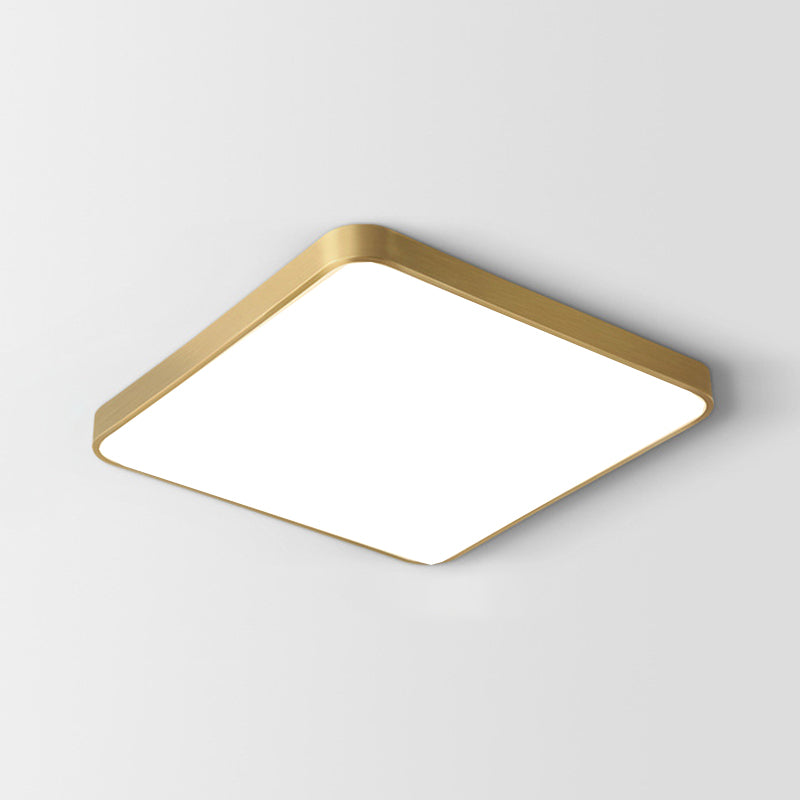 Kreisförmige Deckenleuchten im modernen Stil, 1-Licht-Acryl-Einbauleuchte aus Messing