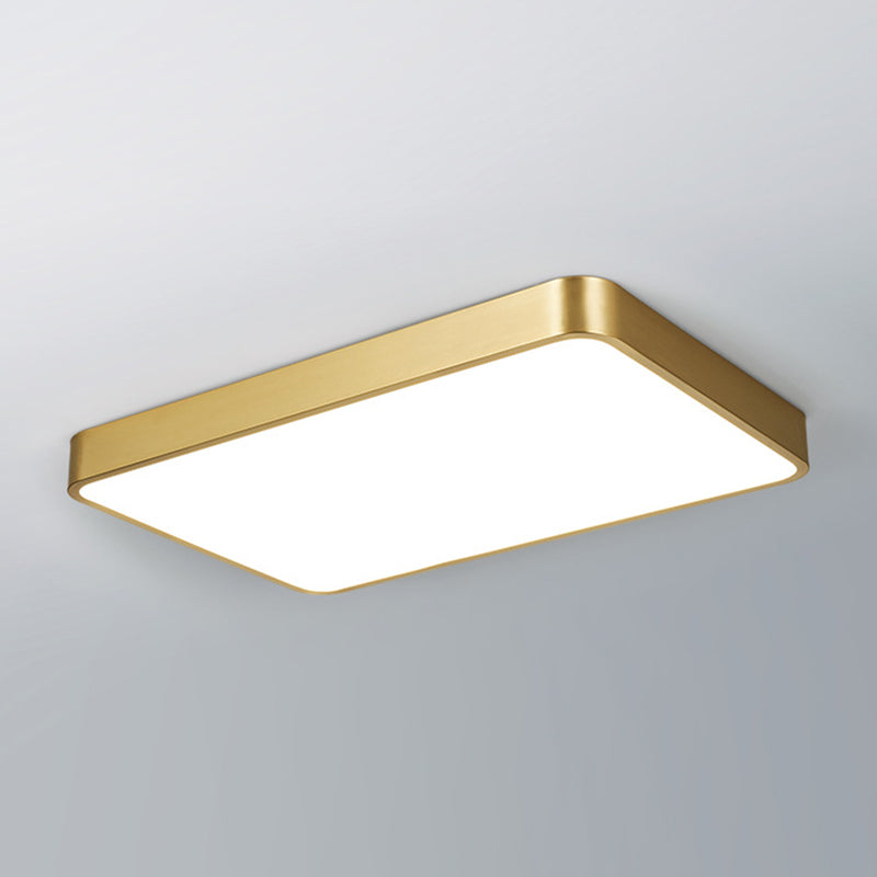 Kreisförmige Deckenleuchten im modernen Stil, 1-Licht-Acryl-Einbauleuchte aus Messing