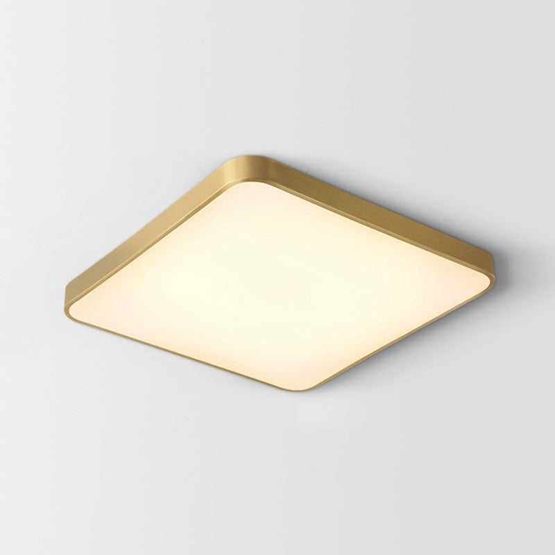 Kreisförmige Deckenleuchten im modernen Stil, 1-Licht-Acryl-Einbauleuchte aus Messing